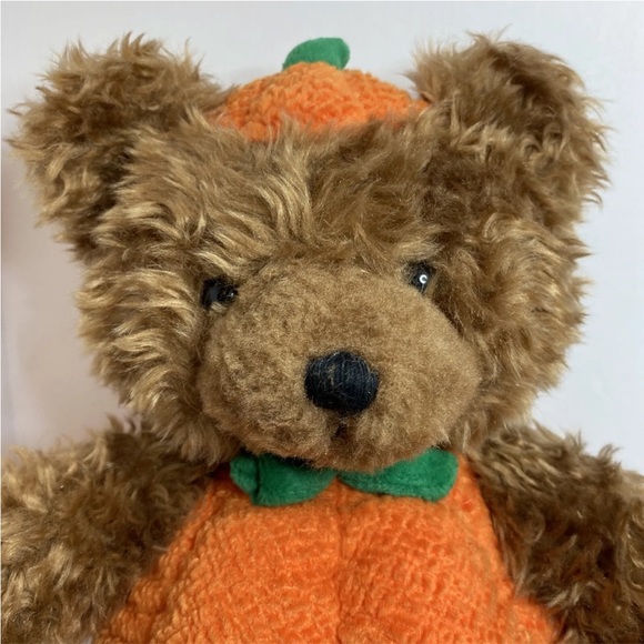 Teddy Bear in Pumpkin Suit Masquerade Halloween Plush Stuffed Toy - Picture 2 of 9